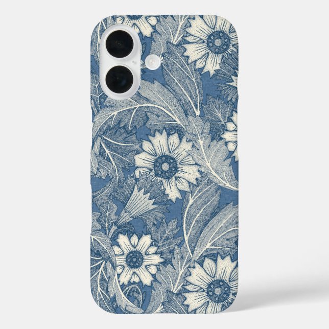 Funda iPhone 16 acanthus cobalt denim (Reverso )