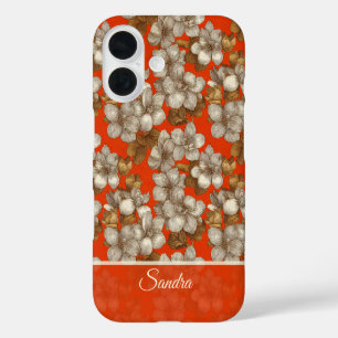 Funda iPhone 16 Accesorios de Mujer Chic Gardenias Nombre