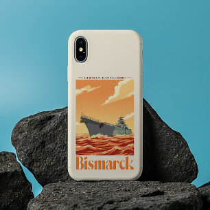 Funda iPhone 16 Acorazado alemán Bismarck - Póster Naval Antiguo
