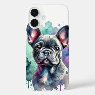 Funda iPhone 16 Acuarela de Bulldog francés