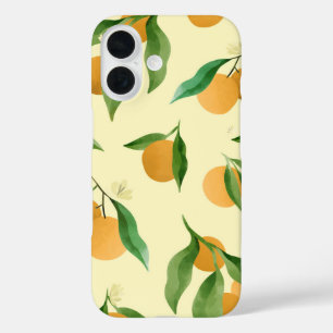 Funda iPhone 16 Acuarela de cítricos botánicos