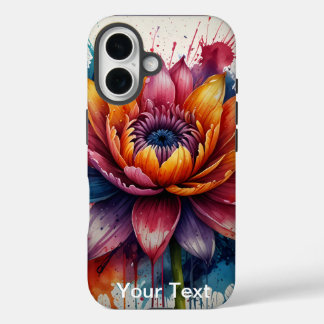 Funda iPhone 16 Acuarela de flores OtterBox