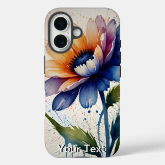 Funda iPhone 16 Acuarela de flores OtterBox
