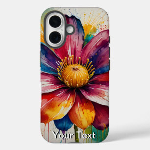 Funda iPhone 16 Acuarela de flores OtterBox