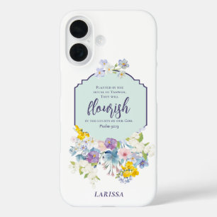 Funda iPhone 16 Acuarela Pastel Florals Biblia Verse Personalizado