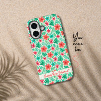 Acuarela pintada a mano Flores tropicales verano