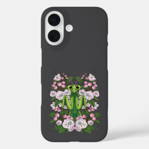 Funda iPhone 16 Adorable Mantis Religiosa y Laurel de Montaña 