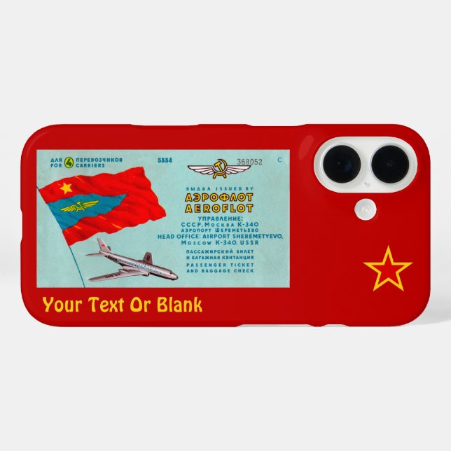 Funda iPhone 16 Aeroflot Passenger Ticket Case-Mate iPhone Case (Reverso (Horizontal))