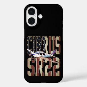 Funda iPhone 16 Aeronaves Cirrus SR22 Vintage Bandera de Estados U