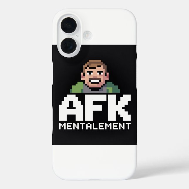 Funda iPhone 16 AFK Mentalement Chibi Gamer Pixel Art (Reverso )