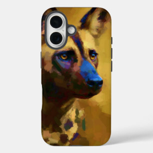 Funda iPhone 16 Afrikanischer Wildhund Art