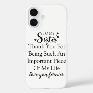 Funda iPhone 16 Agradecimiento a la Hermana Gracias Por Estar En M