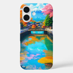 Funda iPhone 16 Aguas Tranquilas: Reflejo del Mt. Fuji