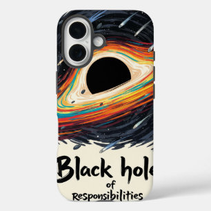 Funda iPhone 16 Agujero negro de responsabilidades - Espacio diver