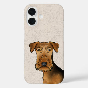 Funda iPhone 16 Airedale Terrier Bingley Terrier Dog Head En Beige