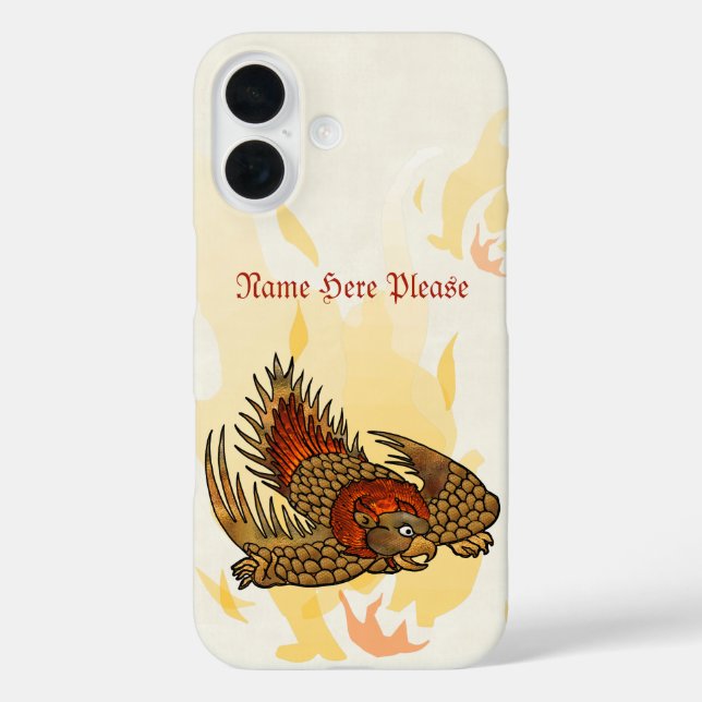 Funda iPhone 16 Alas De Fuego (Reverso )