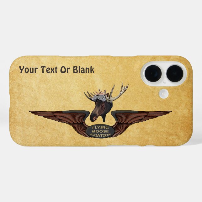 Funda iPhone 16 Alas piloto de Moose Bush volador (Reverso (Horizontal))