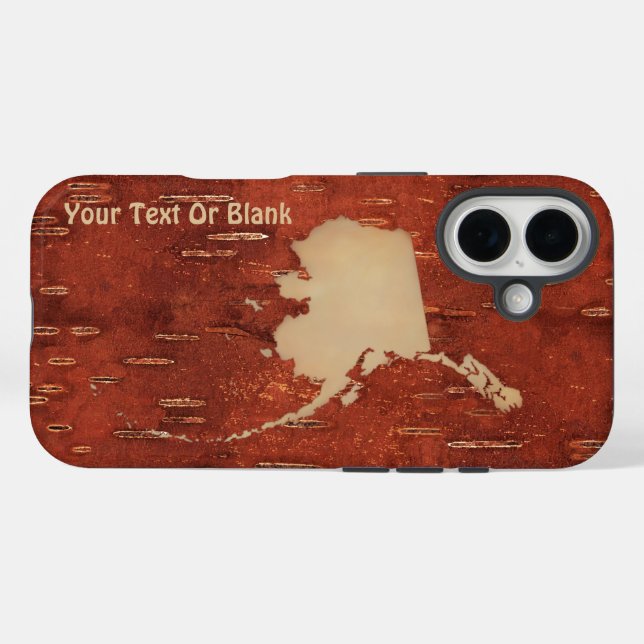 Funda iPhone 16 Alaska Map On Inner Birch Bark (Reverso (Horizontal))