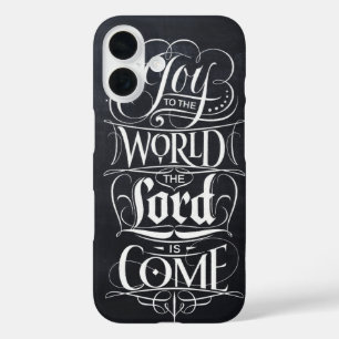 Funda iPhone 16 Alegría al mundo Señor Christian Tiza Navidad