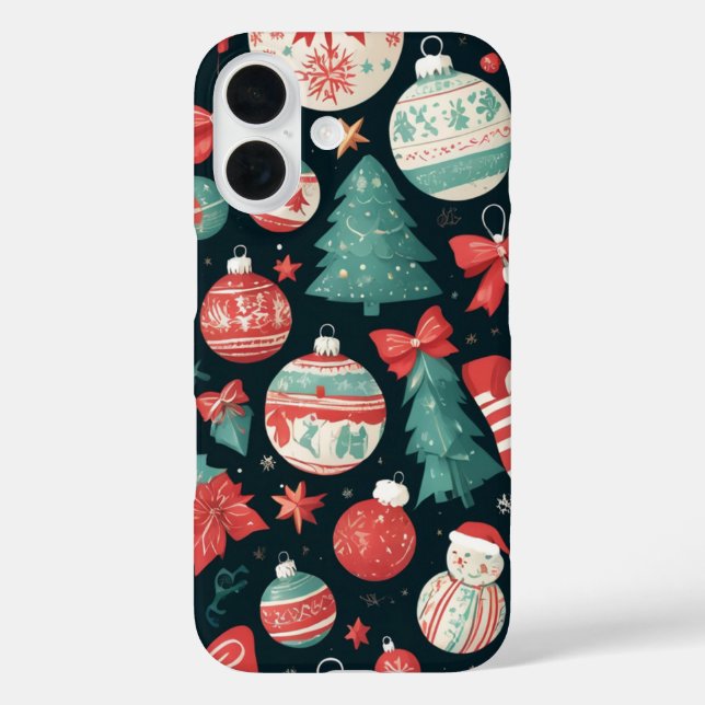 Funda iPhone 16 Alegría de los navidades, vacaciones de Navidad y  (Reverso )