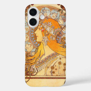 Funda iPhone 16 Alfonse Mucha Zodiac Art Nouveau Mujer