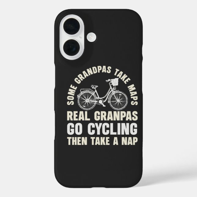 Funda iPhone 16 Algunos abuelitos van a andar en bicicleta diverti (Reverso )