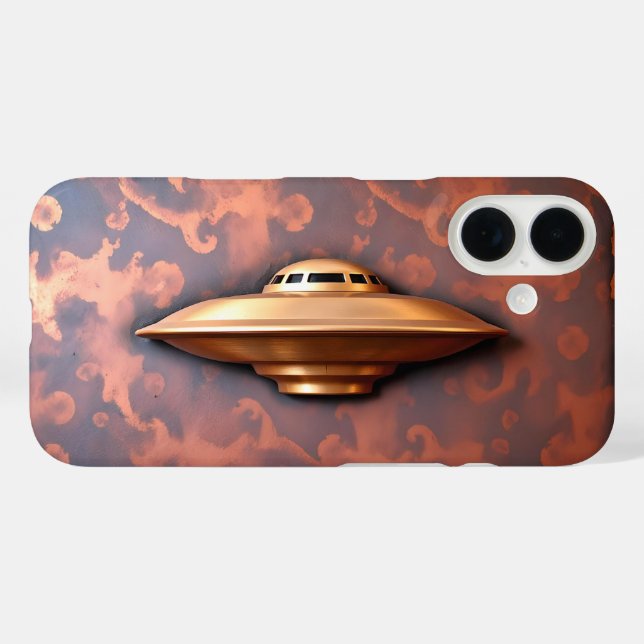 FUNDA iPhone 16 ALIEN FLYING SAUCER (Reverso (Horizontal))