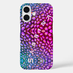 Funda iPhone 16 Alien Lizard Stonephone con su nombre