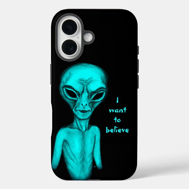 Funda iPhone 16 Alien, quiero creer (Reverso )