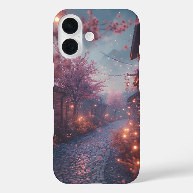 Funda iPhone 16 Alley Sakura encantada (Reverso )
