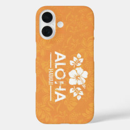 Funda iPhone 16 Aloha Hawaii con estuche para teléfono de Naranja 