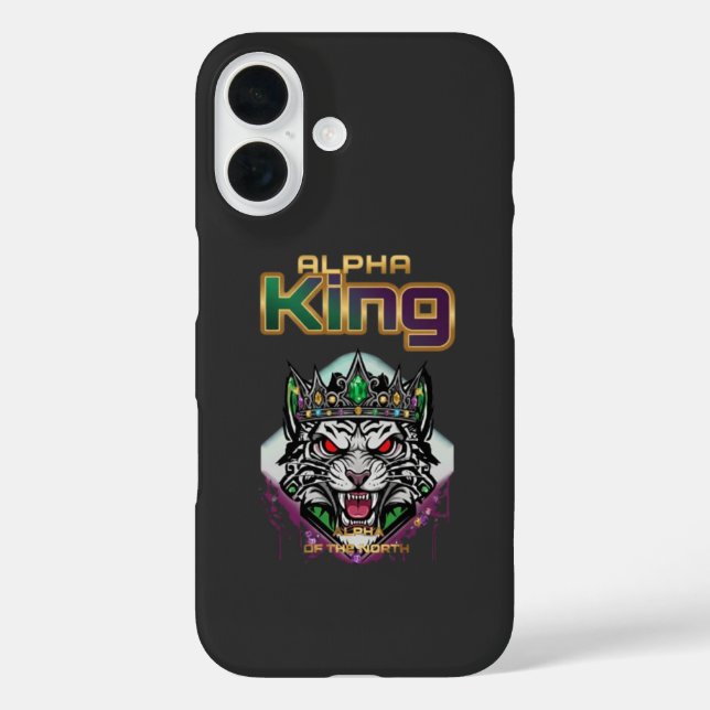 Funda iPhone 16 Alpha king motivational  (Reverso )