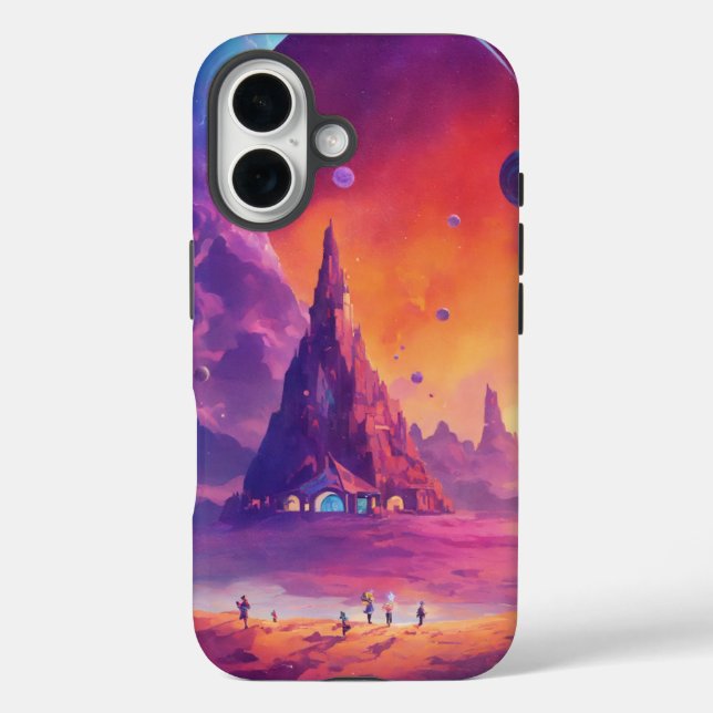 Funda iPhone 16 Amanecer cósmico" (Reverso )