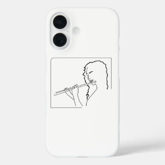 Funda iPhone 16 Amante de la Música, Flautista,
