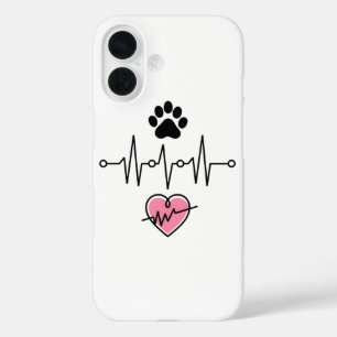 Funda iPhone 16 Amantes de las garras del corazón de la línea