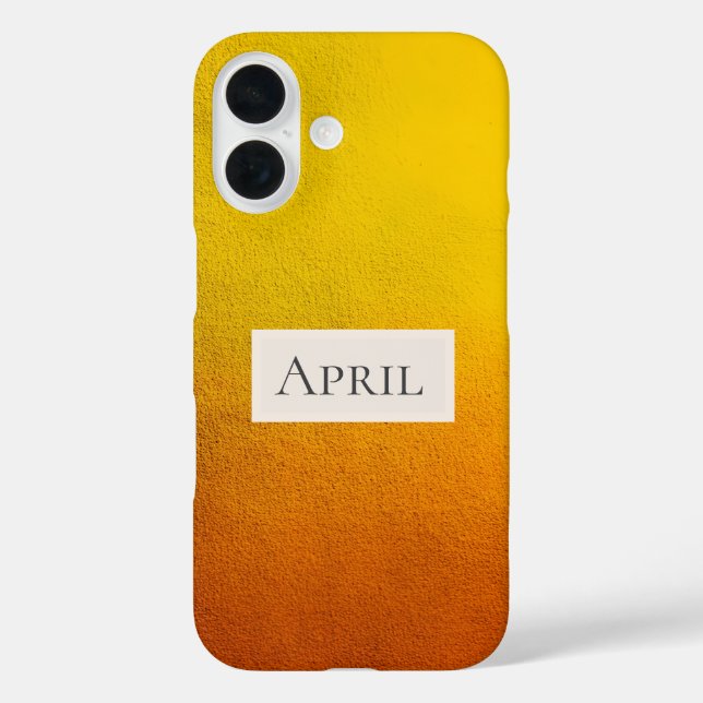 Funda iPhone 16 Amarillo y Naranja Ombre (Reverso )