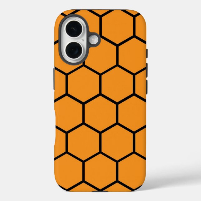 Funda iPhone 16 amarillo y negro (Reverso )
