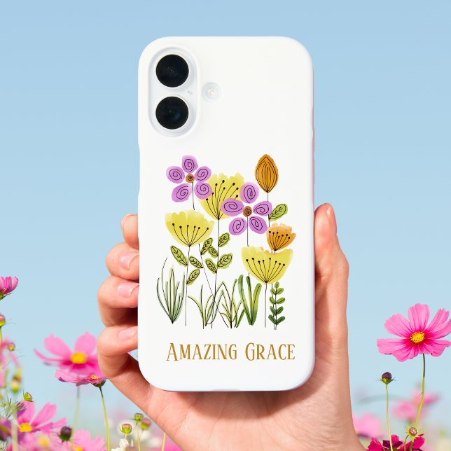 Funda iPhone 16 Amazing Grace Wildflowers (Amazing Grace Wildflowers Case-Mate iPhone Case)