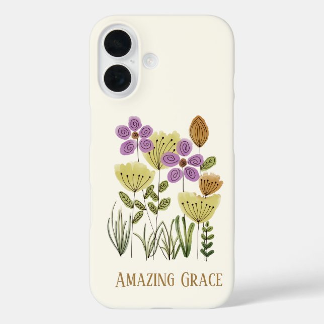 Funda iPhone 16 Amazing Grace Wildflowers (Reverso )