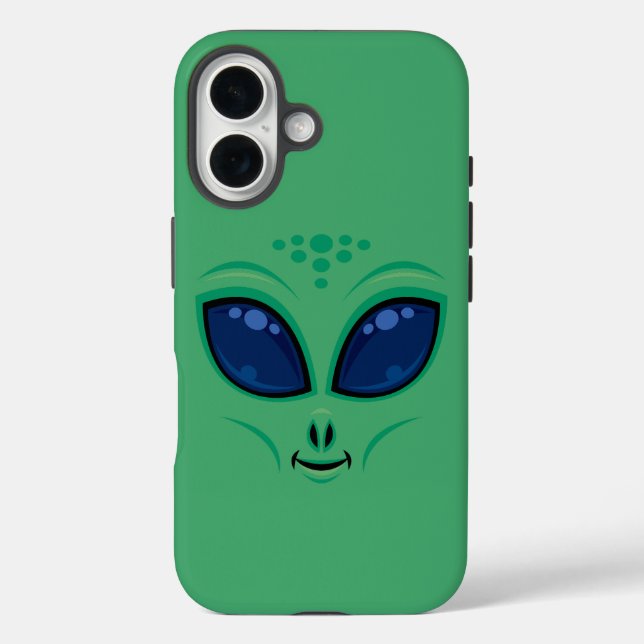 Funda iPhone 16 Amistosa Personalizado Alien Face (Reverso )