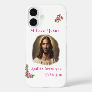 Funda iPhone 16 Amo a Jesús