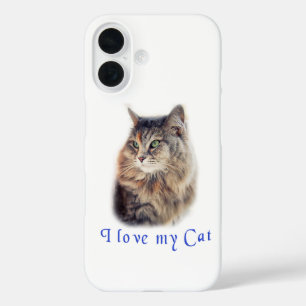 Funda iPhone 16 Amo a mi Gato
