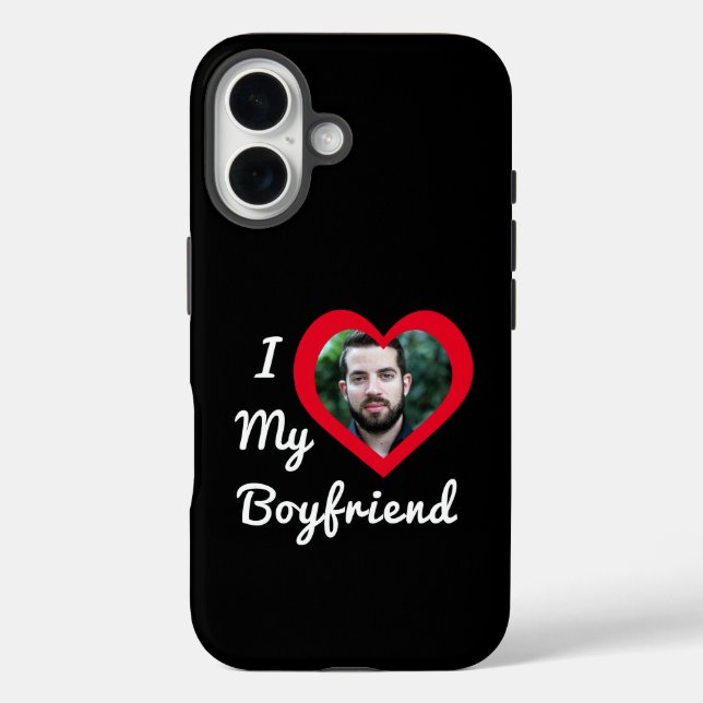 Funda iPhone 16 Amo a mi novio Bae Foto personalizada (Reverso )