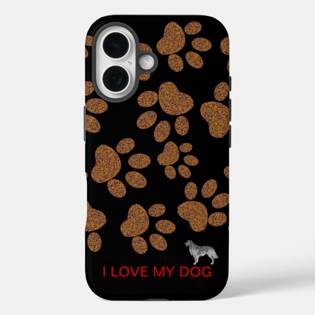 Funda iPhone 16 Amo mi perro (Reverso )