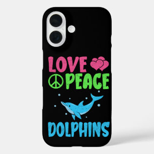 Funda iPhone 16 Amor Paz Delfines Tiernos Animales Marinos Amante