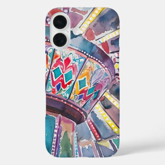 Funda iPhone 16 Amusement Park Swings Abstract Iphone Case