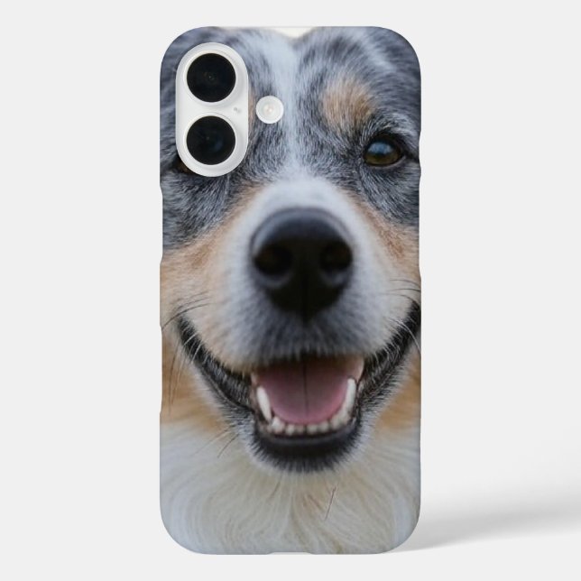 Funda iPhone 16 Añadir Personalizar de fotografía Mascota (Reverso )