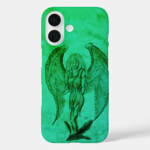 Funda iPhone 16 Ángel al estilo tatuaje