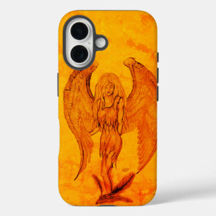 Funda iPhone 16 Ángel al estilo tatuaje