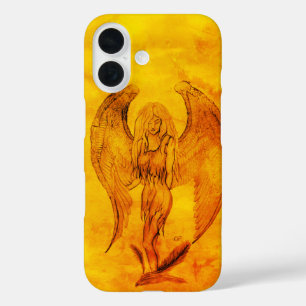 Funda iPhone 16 Ángel al estilo tatuaje